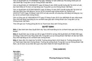 Quyết định 57/QĐ-VSD năm 2012 Quy chế hoạt động bù trừ và thanh toán giao dịch