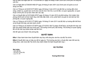 Quyết định 1313/QĐ-BTC Quy chế công tác văn thư