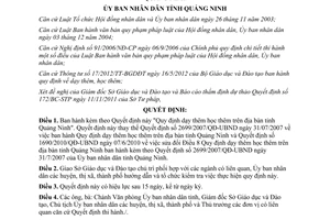 Quyết định 1216/2012/QĐ-UBND quy định dạy thêm học thêm Quảng Ninh