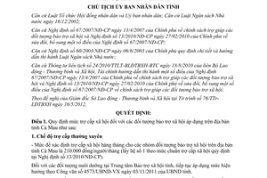 Quyết định 771/QĐ-UBND năm 2012 chế độ trợ giúp đối với đối tượng bảo trợ xã hội