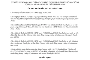 Quyết định 2332/QĐ-UBND Chương trình hành động phòng, chống tội phạm mua bán