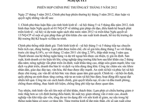 Nghị quyết 14/NQ-CP phiên họp Chính phủ thường kỳ tháng 5