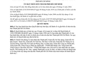 Quyết định 22/2012/QĐ-UBND Quy chế đánh số và gắn biển số nhà