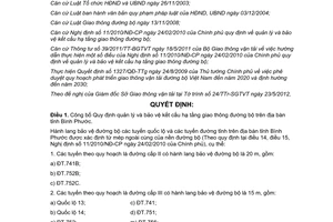 Quyết định 17/2012/QĐ-UBND quản lý và bảo vệ kết cấu hạ tầng giao thông đường bộ