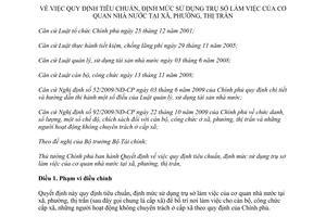 Quyết định 23/2012/QĐ-TTg tiêu chuẩn định mức sử dụng trụ sở làm việc