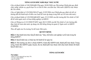 Quyết định 567/QĐ-KBNN 2012 Quy chế kiểm soát nghiệp vụ kế toán trong hệ thống Kho bạc Nhà nước