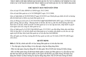 Quyết định 949/QĐ-UBND năm 2012 chế độ chính sách Dân quân tự vệ và phân cấp