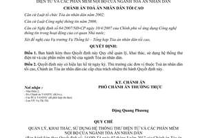 Quyết định 14/QĐ-TA Quy chế quản lý, khai thác, sử dụng hệ thống thư điện tử