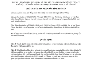 Quyết định 622/QĐ-UBND thành lập bộ phận tiếp nhận trả kết quả cơ chế mộtj cửa