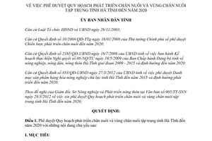 Quyết định 1303/QĐ-UBND phê duyệt Quy hoạch phát triển chăn nuôi