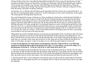 Thông báo 165/TB-VPCP buổi làm việc với lãnh đạo tỉnh Ninh Bình