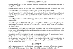 Quyết định 02/2012/QĐ-UBND sản xuất kinh doanh vật liệu xây dựng và nơi để phế