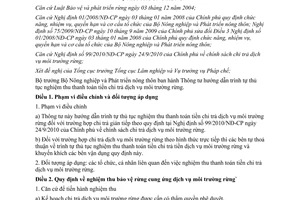 Thông tư 20/2012/TT-BNNPTNT thanh toán tiền chi trả dịch vụ môi trường rừng