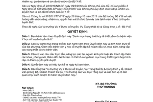 Quyết định 1509/QĐ-BYT năm 2012 Danh mục trang thiết bị y tế thiết yếu