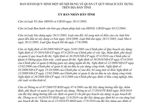 Quyết định 18/2012/QĐ-UBND Quy định quản lý quy hoạch xây dựng