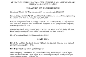 Quyết định 1909/QĐ-UBND năm 2012 Kế hoạch Cải cách hành chính nhà nước