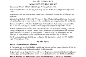 Quyết định 706/2012/QĐ-UBND quy định điều kiện xác định học sinh bán trú