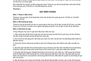 Thông tư 05/2012/TT-BTNMT kỹ thuật hiệu chính bản đồ địa hình quốc gia