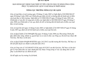 Quyết định số 225/QĐ-TCDL tiêu chuẩn nhà vệ sinh công cộng