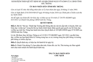 Quyết định 77/QĐ-UBND năm 2012 bãi bỏ thủ tục hành chính Sở Giáo dục Đào tạo Sóc Trăng