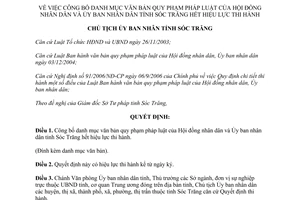 Quyết định 417/QĐHC-CTUBND năm 2012 văn bản quy phạm pháp luật Sóc Trăng hết hiệu lực
