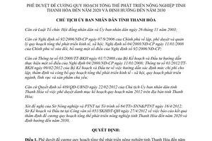 Quyết định 1344/QĐ-UBND đề cương quy hoạch tổng thể phát triển nông nghiệp