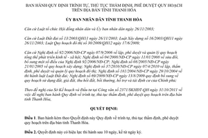 Quyết định 1339/2012/QĐ-UBND thẩm định, phê duyệt quy hoạch