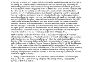 Resolution No. 13/NQ-CP on solutions to remove difficulties for production