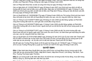 Quyết định 03/2012/QĐ-UBND Quy chế tổ chức và hoạt động lực lượng quản lý đê