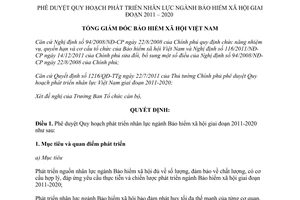 Quyết định 445/QĐ-BHXH năm 2012 phát triển nhân lực ngành Bảo hiểm xã hội