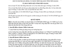 Quyết định 10/2012/QĐ-UBND sửa đổi Quyết định 18/2009/QĐ-UBND hạn mức giao đất