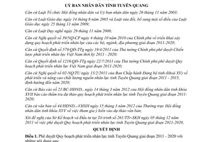 Quyết định 121/QĐ-UBND 2012 Quy hoạch phát triển nhân lực Tuyên Quang 2011 2020