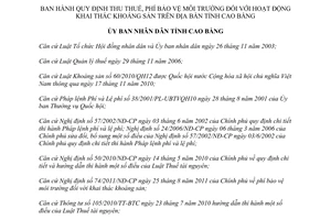 Quyết định 611/QĐ-UBND năm 2012 quy định thu thuế phí bảo vệ môi trường