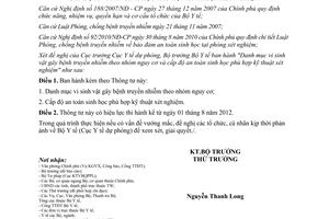 Thông tư 07/2012/TT-BYT danh mục vi sinh vật gây bệnh truyền nhiễm