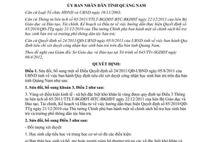 Quyết định 07/2012/QĐ-UBND sửa đổi tiêu chí xét duyệt công nhận học sinh bán trú