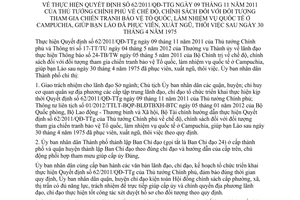 Chỉ thị 16/2012/CT-UBND chế độ, chính sách đối tượng tham gia chiến tranh