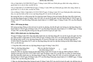 Thông tư liên tịch 02/2012/TTLT-BNV-BTC  điều chỉnh mức trợ cấp hàng tháng