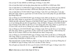 Quyết định 10/2012/QĐ-UBND Kiện toàn cơ cấu tổ chức của Sở Nội vụ tỉnh Sơn La