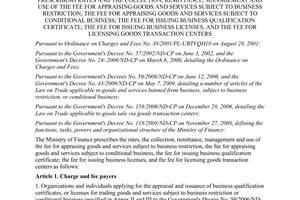 Circular No. 77/2012/TT-BTC prescribing rates and the collection remittance
