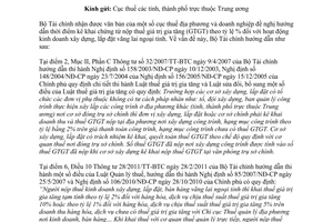 Công văn 7335/BTC-CST thời điểm kê khai chứng từ nộp thuế giá trị gia tăng