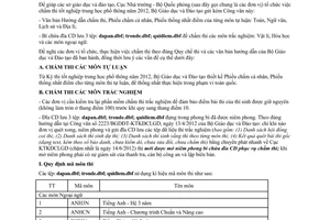 Công văn 3408/BGDĐT-KTKĐCLGD hướng dẫn chấm thi tốt nghiệp trung học phổ thông