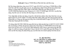 Công văn 216/BXD-KHCN hướng dẫn thực hiện QCVN 16:2011/BXD đối với lô hàng đá ốp