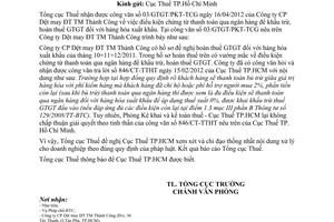 Công văn 1929/TCT-VP giải quyết hoàn thuế giá trị gia tăng HHDV xuất khẩu