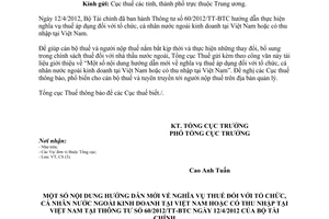 Công văn 2027/TCT-CS thuế nhà thầu nước ngoài