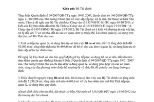 Công văn 8147/BTC-QLCS phương án sắp xếp lại xử lý nhà đất thuộc sở hữu nhà đất