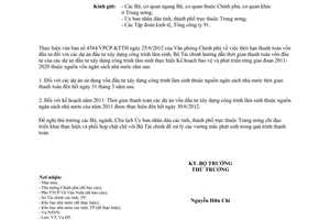 Công văn 8687/BTC-ĐT thời hạn thực hiện thanh toán vốn đầu tư đối với dự án