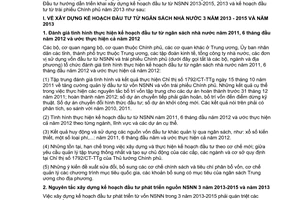 Công văn 4726/BKHĐT-TH hướng dẫn xây dựng Kế hoạch đầu tư nguồn Ngân sách