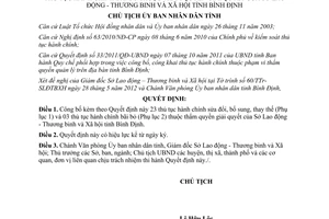 Quyết định 1098/QĐ-CTUBND năm 2012 công bố thủ tục hành chính thuộc thẩm quyền g