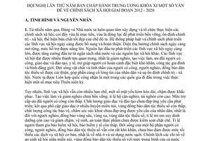 Nghị quyết 15-NQ/TW năm 2012 hội nghị lần thứ năm Ban chấp hành Trung ương