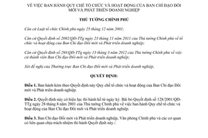 Quyết định 648/QĐ-TTg năm 2012 Quy chế tổ chức và hoạt động của Ban Chỉ đạo